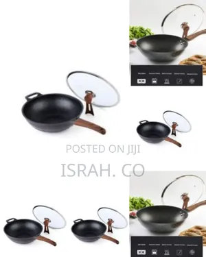 30cm Deep Frying Pan Multifunction With Cover Lid Marble.