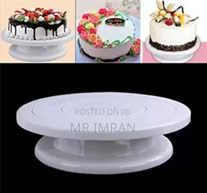 White Plastic Cake Decorating Turntable