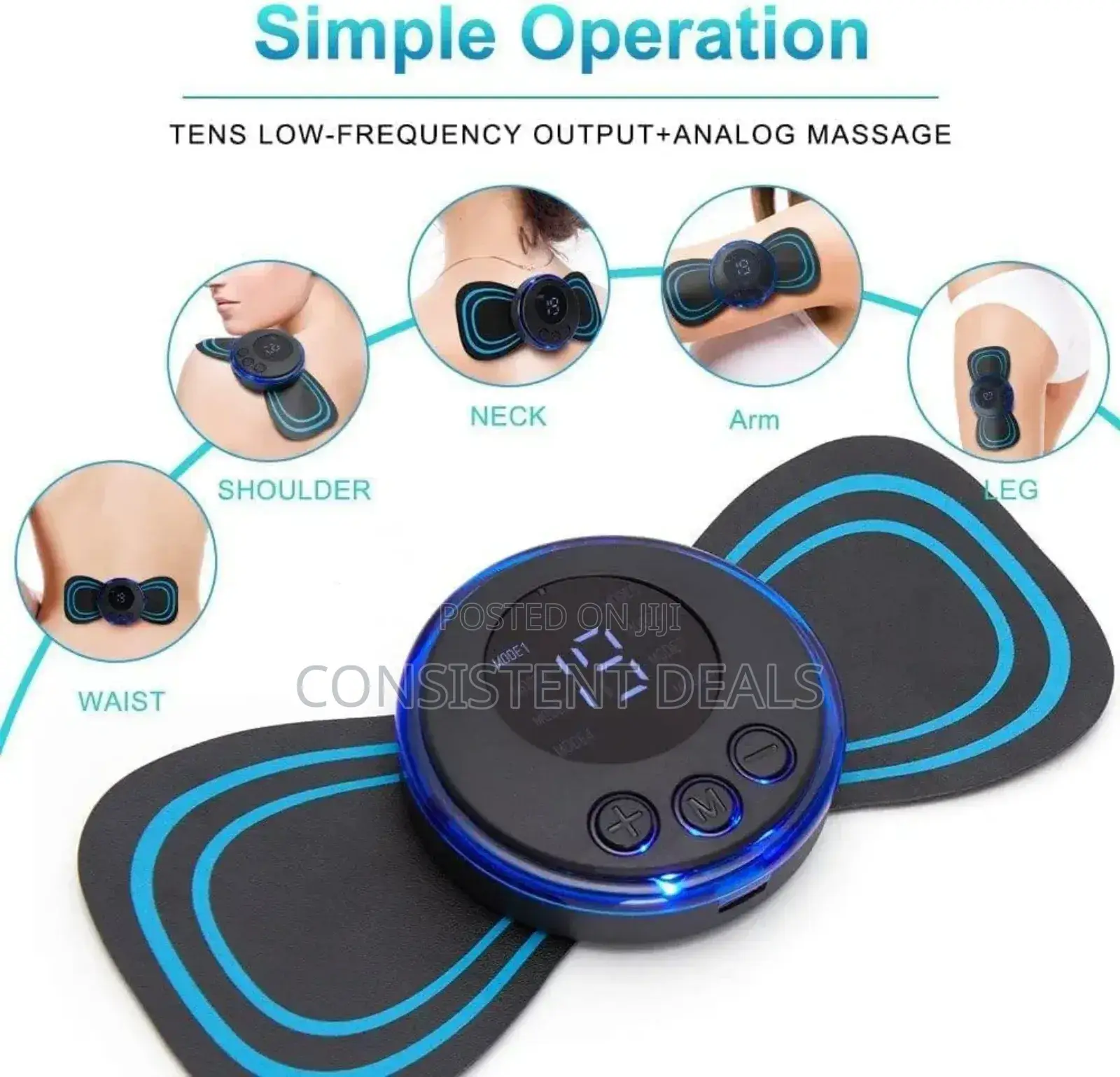Body Massager Portable Wireless Ems Massager With 8 Modes