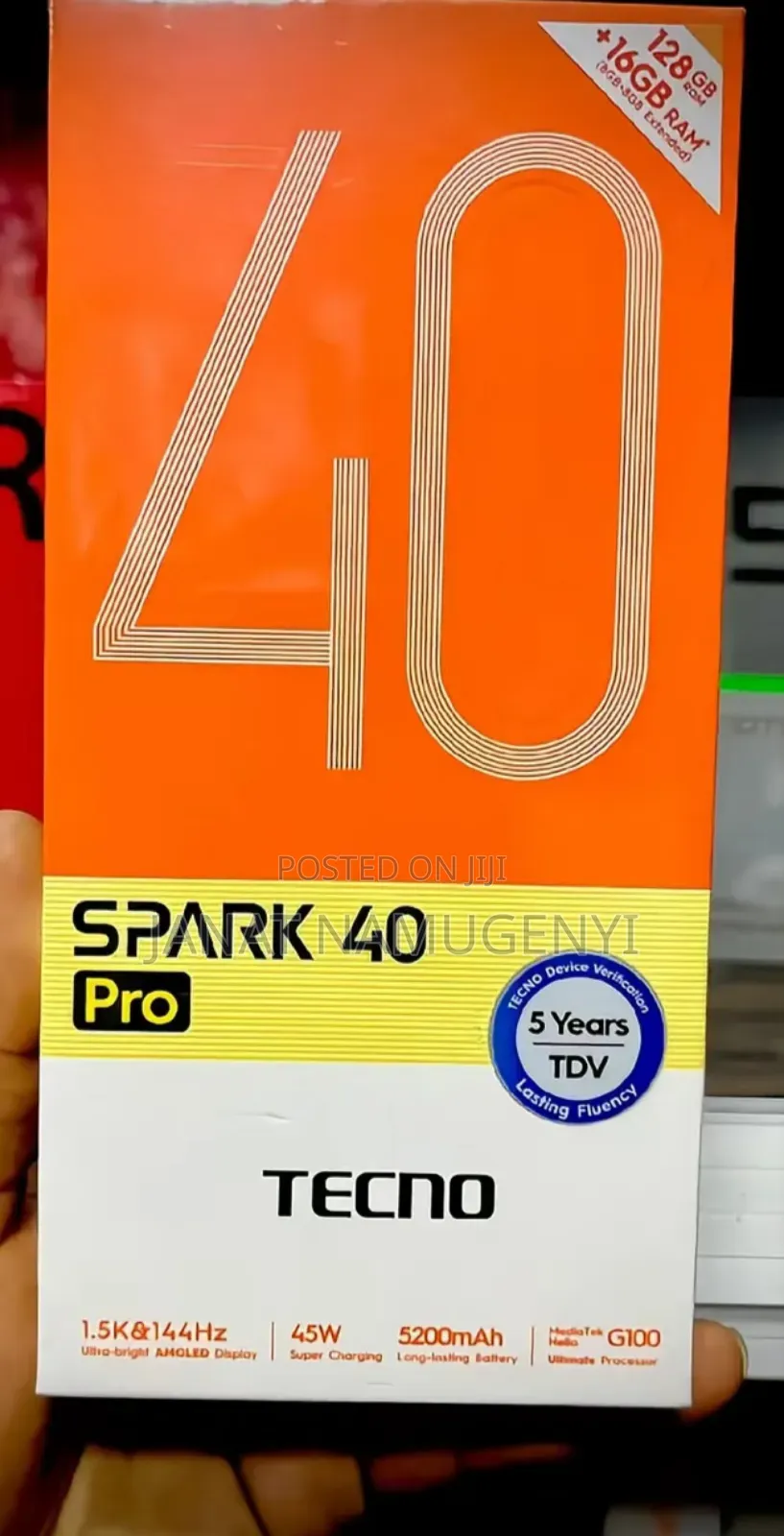New Tecno Spark 40 Pro 256 GB Black