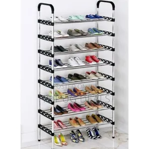 8-tier Stainless Steel Shoe Rack - Space-saving Shoe Organizer
