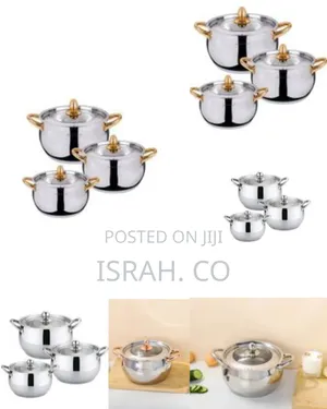 3 Pc Stainless Steel Saucepans Cooking Pots- Silver