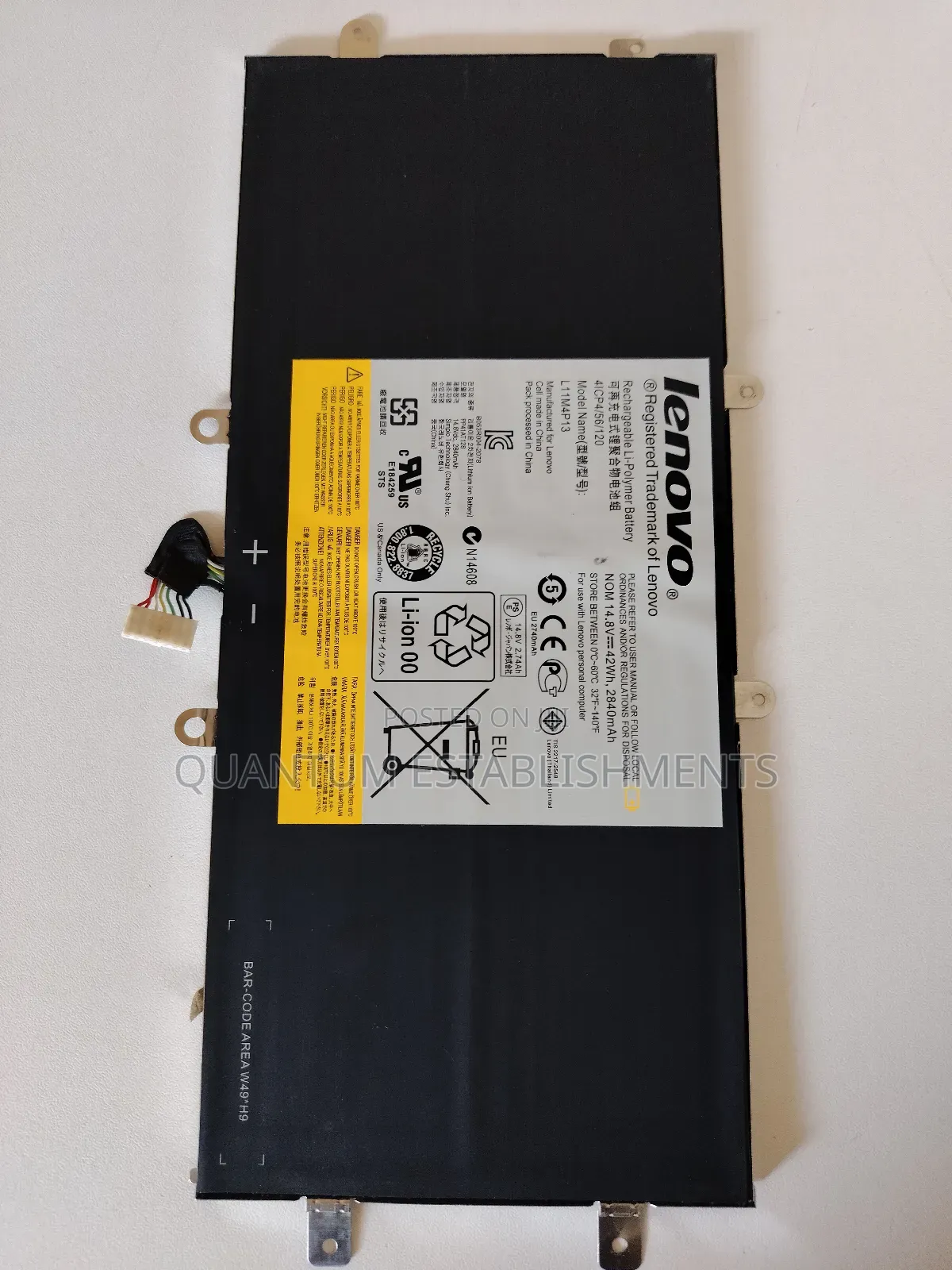 Lenovo L11m4p13 Laptop Battery – Original Internal Battery