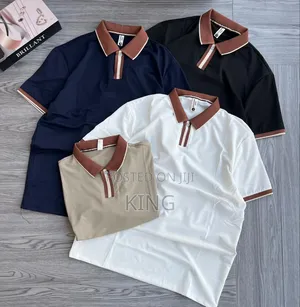 Contrast Collar Men's Short-Sleeve Polo Shirt