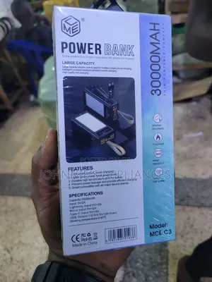 McE-C3 30000mah Portable Power Bank With Led Display – Large Capacity