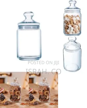 Luminarc Pot Storage Food Club Jar With Lid 1l Glass Tin Bin