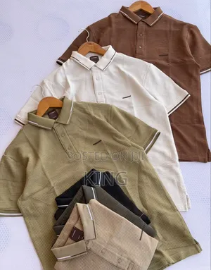 Contrasting Trim Polo T-Shirts