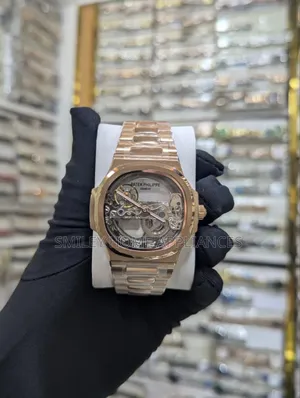 Patek Philippe Geneva Men's Rose Gold Mechanical Wrist Time Edit