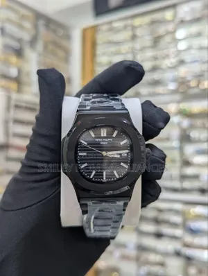 Men's Original Automatic All Black Patek Phillipe Geneva Classy Watch
