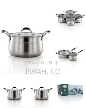12 Pieces Stainless Steel Saucepans Cookware Pots Pans
