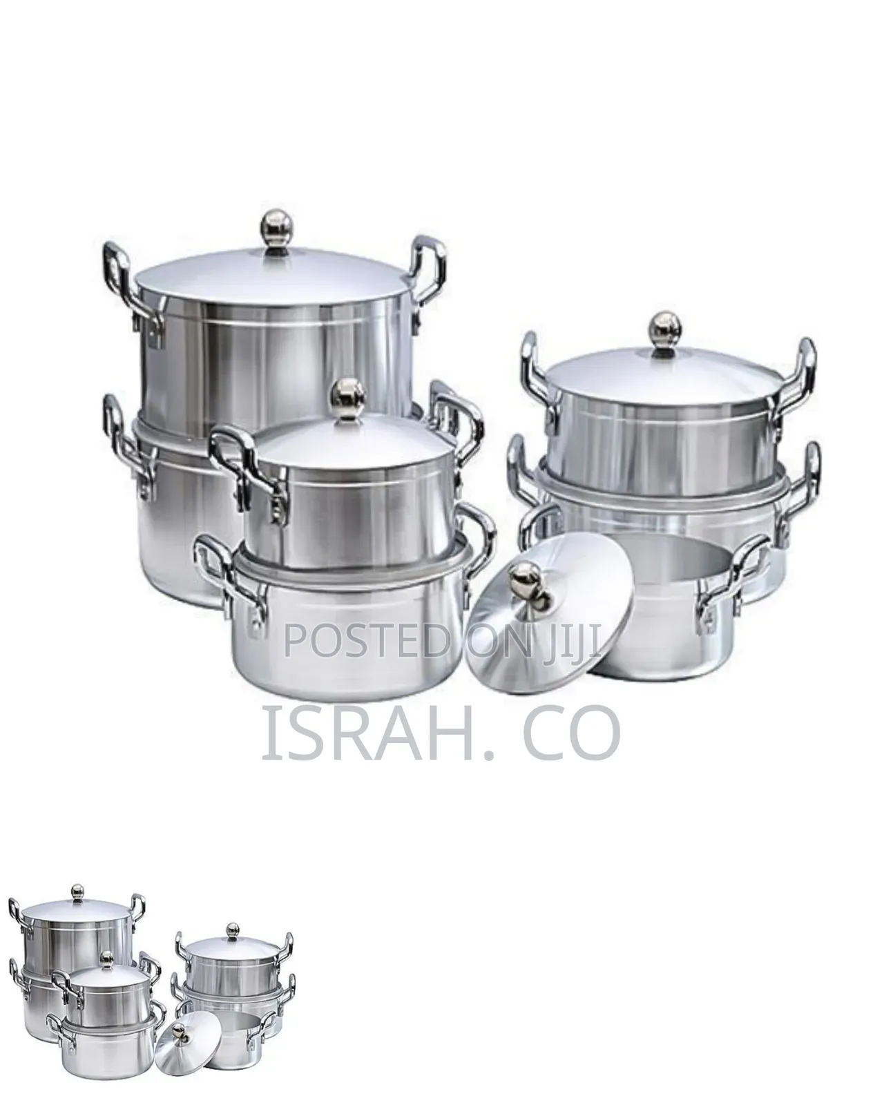 Tornado 7 Piece Heavy Stainless Steel Saucepans/Cookware