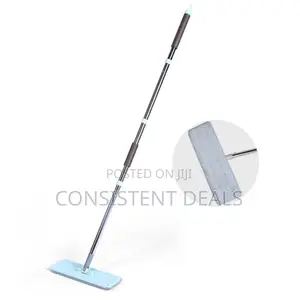 Flat Mop With 2/4/6 Microfiber Pads, 50" Adjustable Handle