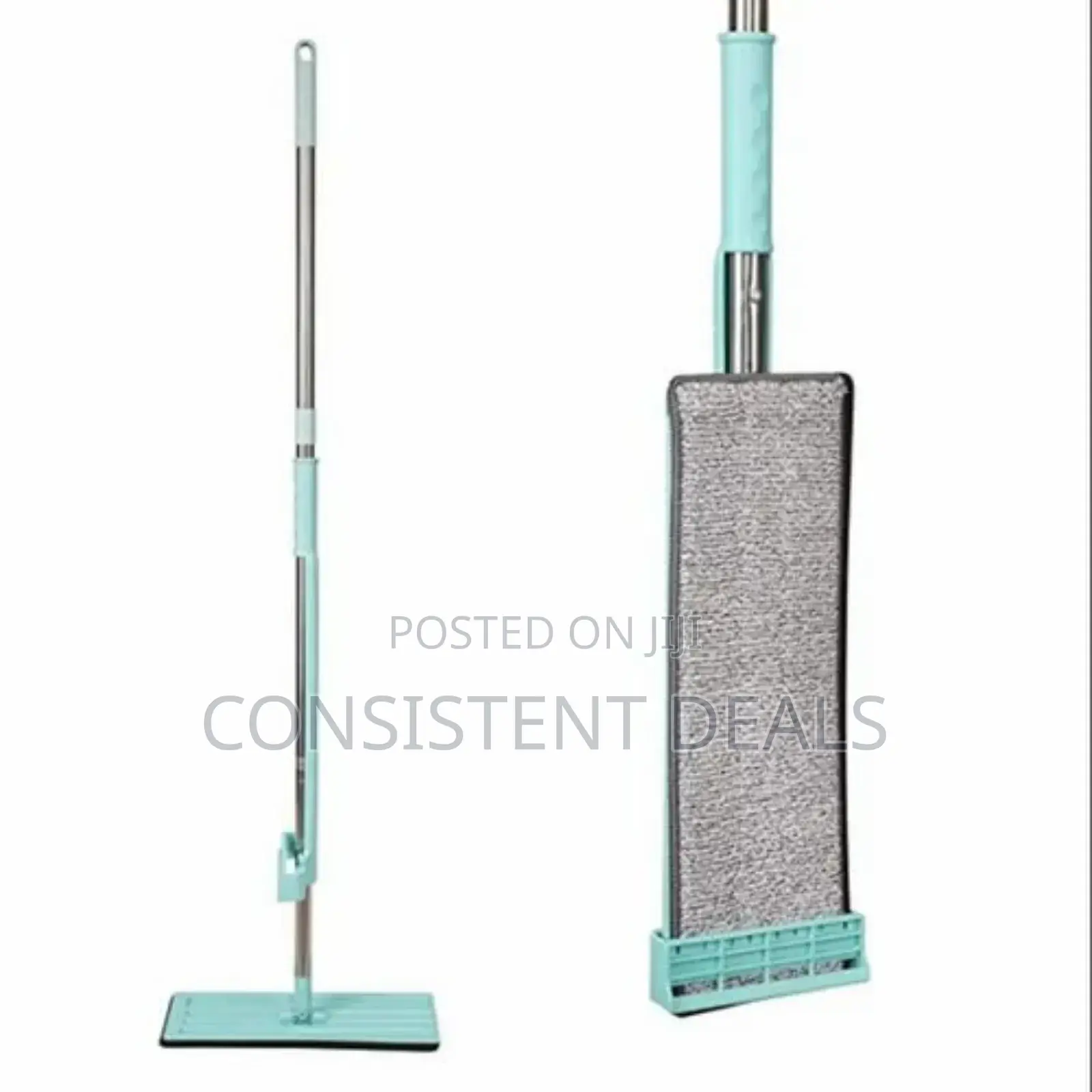 Flat Mop With 2/4/6 Microfiber Pads, 50" Adjustable Handle