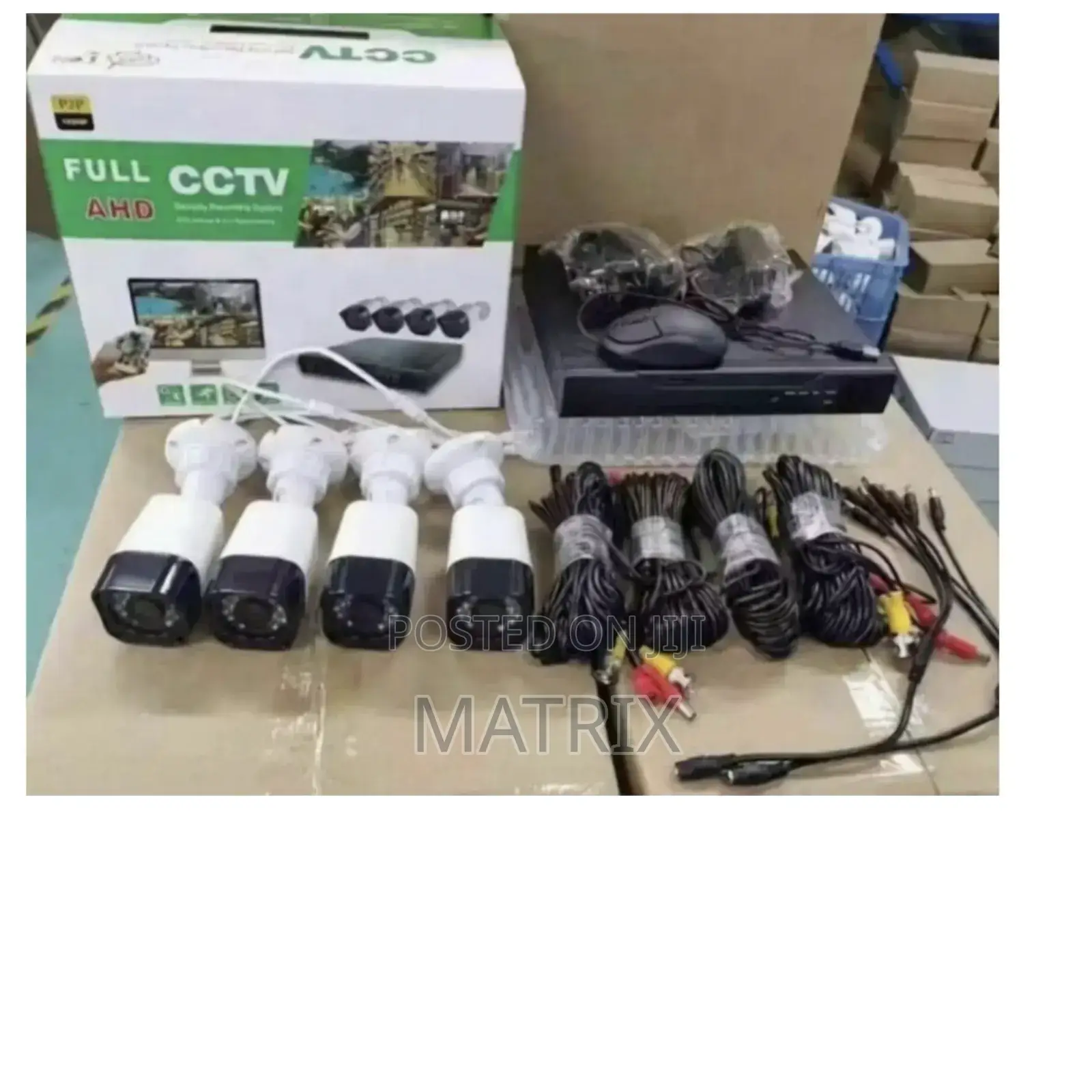 Video Surveillance Kit DVR 4 Full CCTV Ahd Cameras