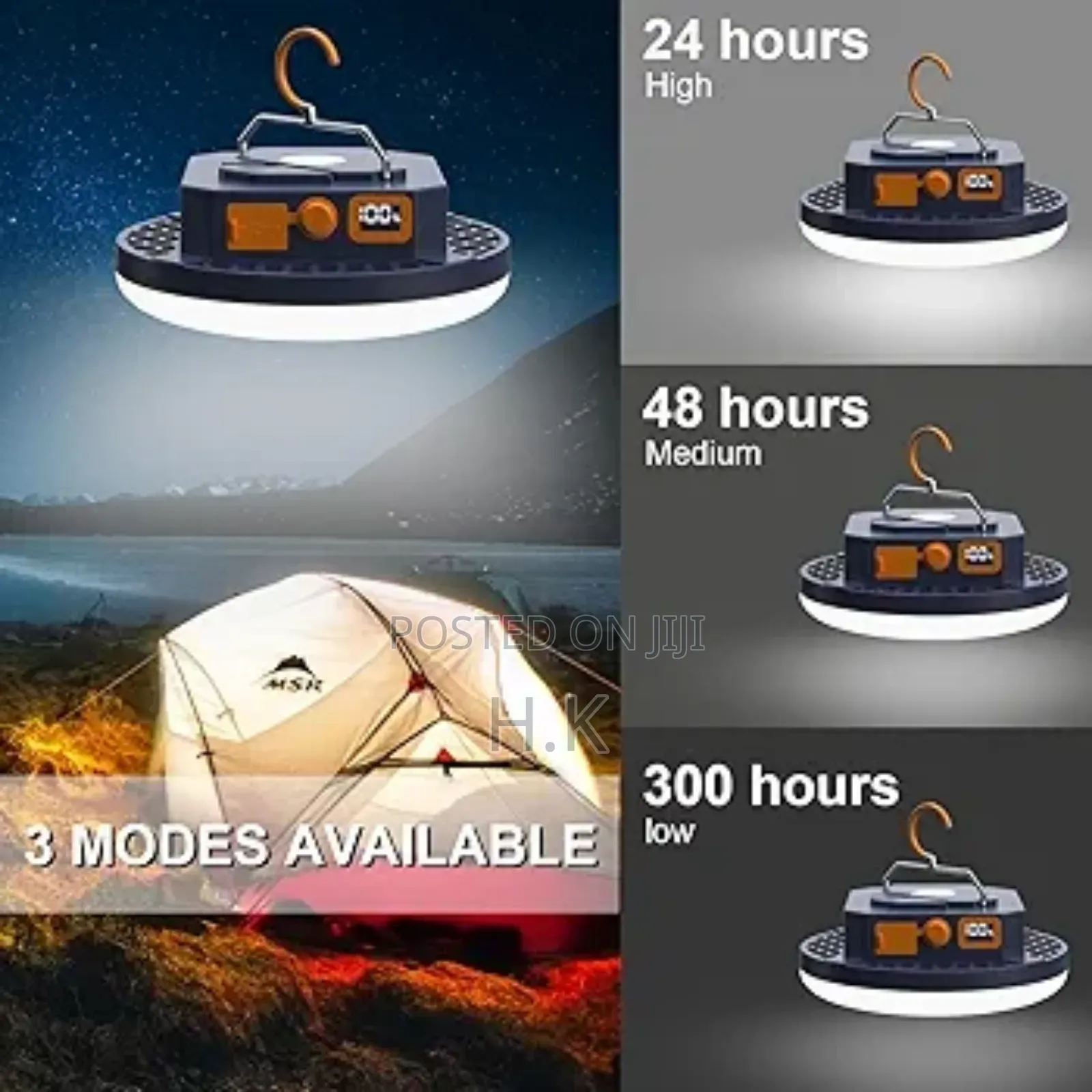 Portable Led Camping Lantern Rechargeable Light 30w