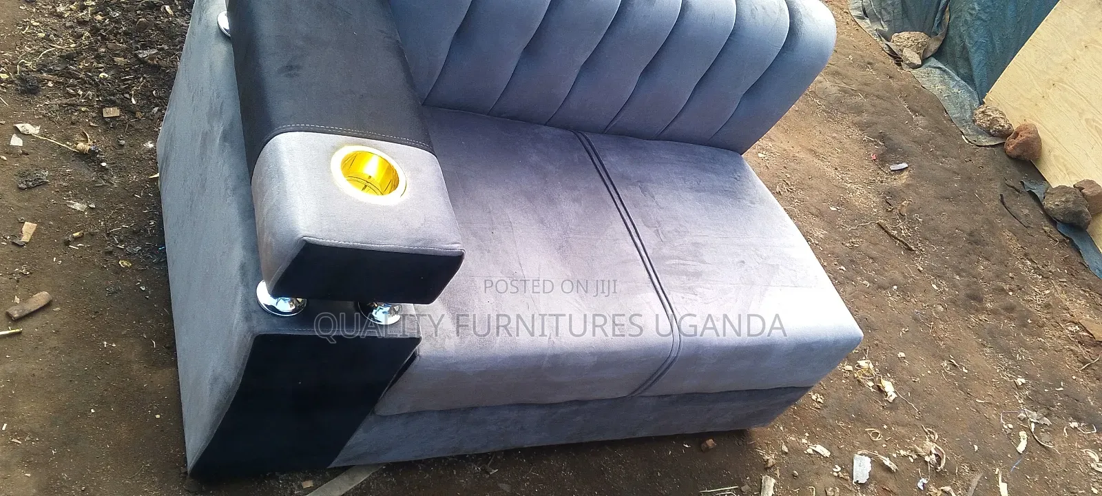 Mixed Black and White 2 Seater Sofa