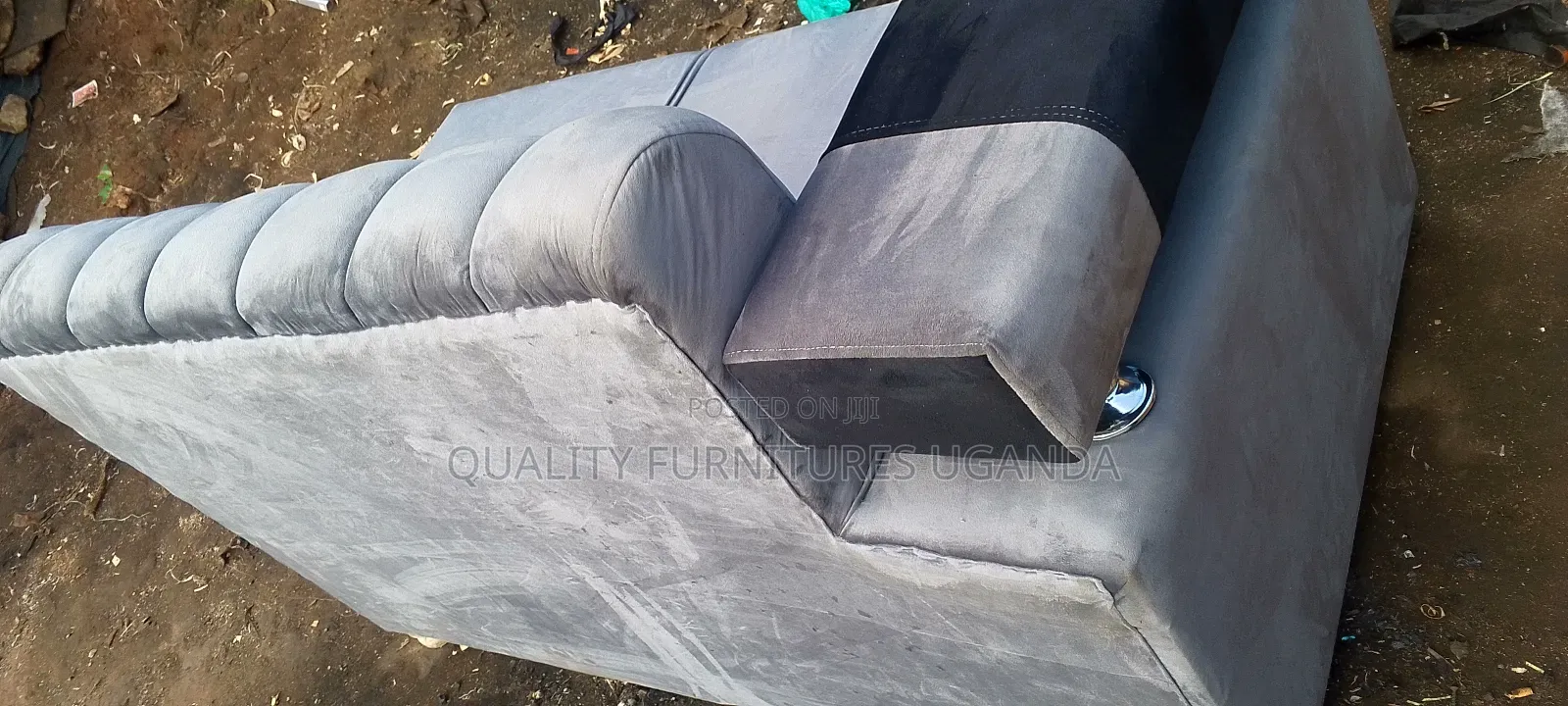 Mixed Black and White 2 Seater Sofa