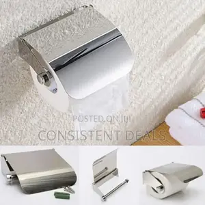 Durable Stainless Steel Toilet Roll Holder With Cover