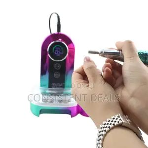 Portable Electric Nail Drill Machine With 30w Uv Lamp Base