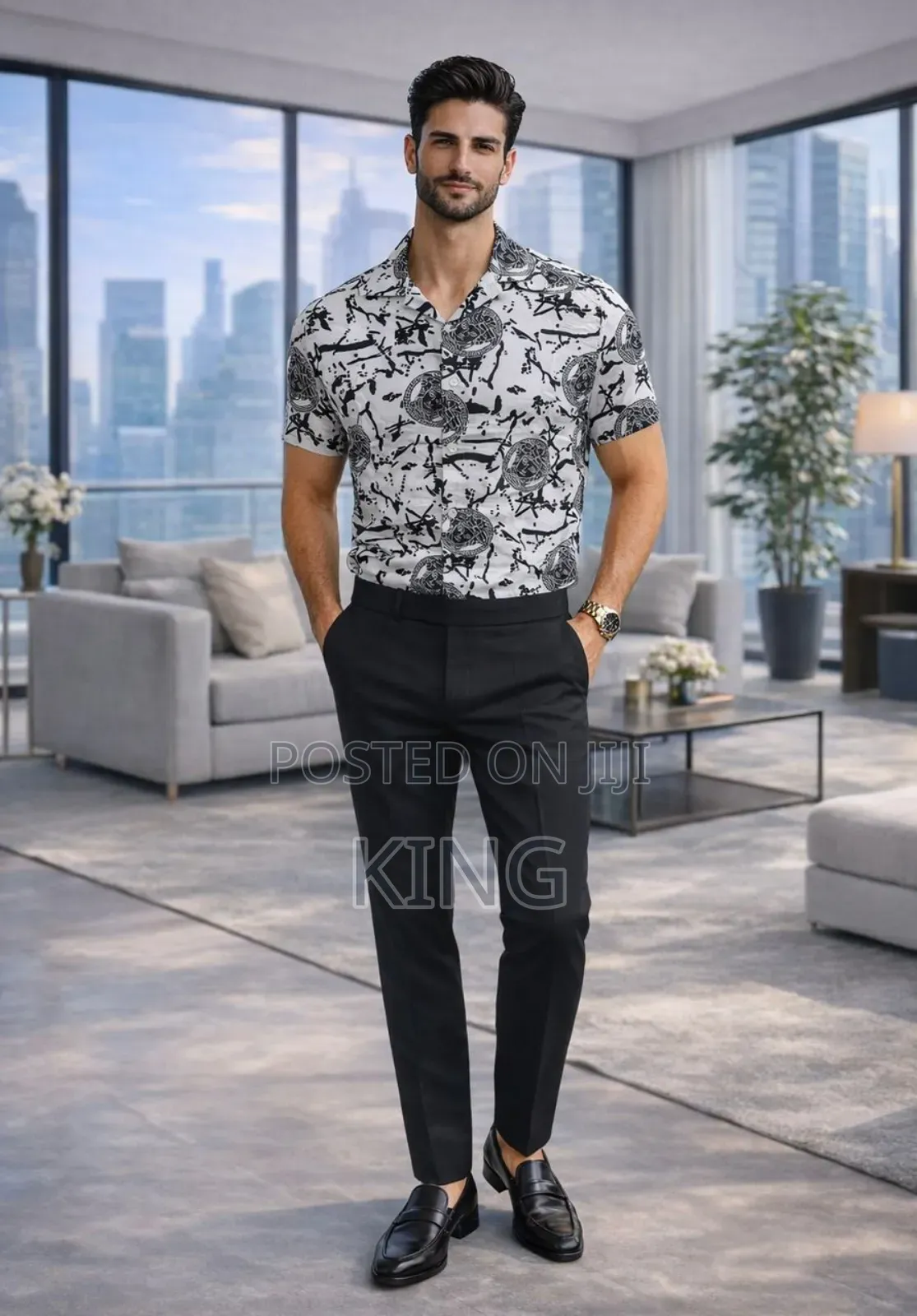 Casual Cool Shirt and Gentle Pants Set
