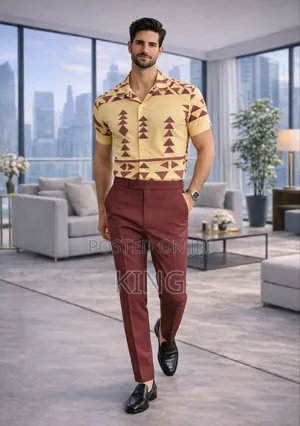 Casual Cool Shirt and Gentle Pants Set
