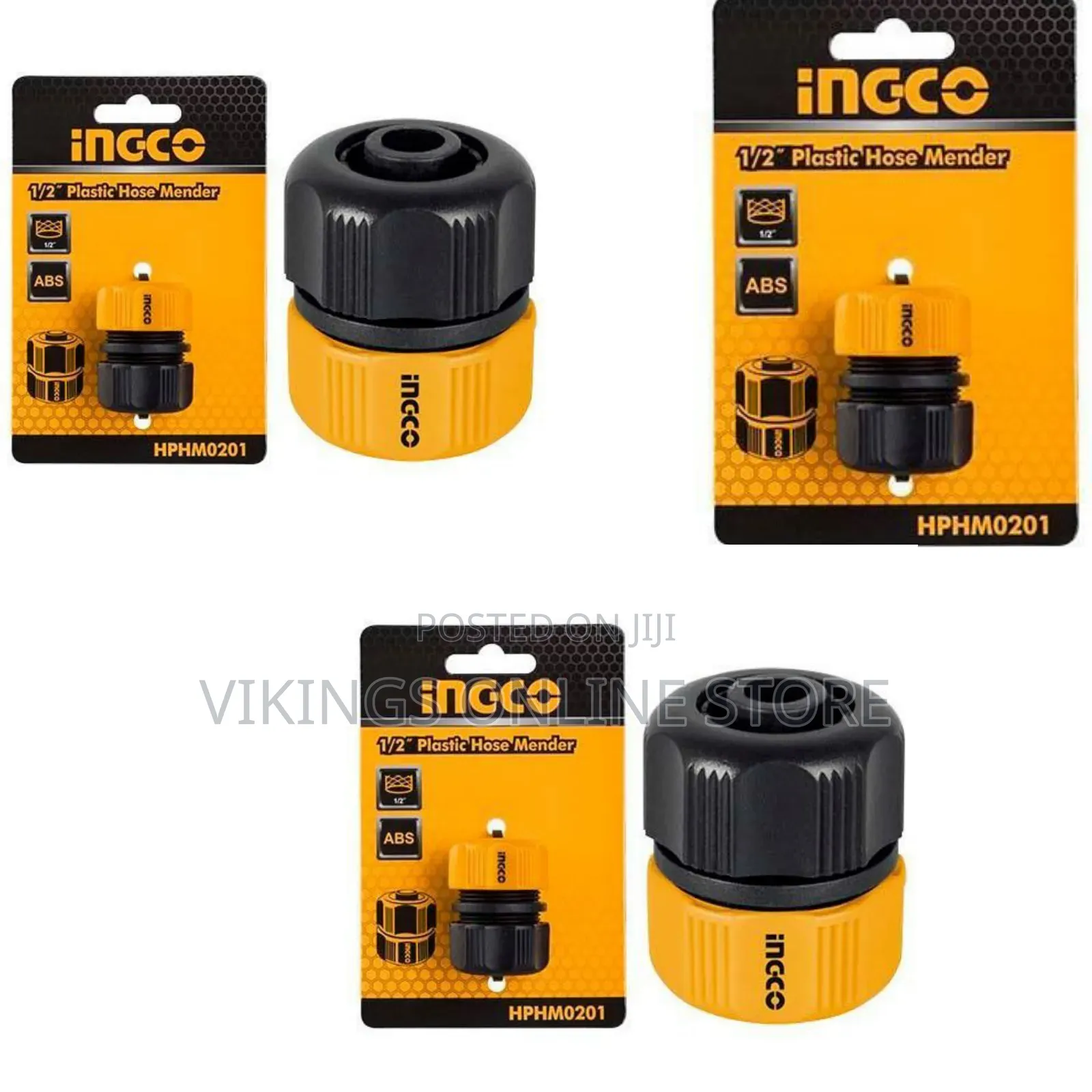 Ingco Hphm0201 - 1/2" Plastic Hose Mender - Orange