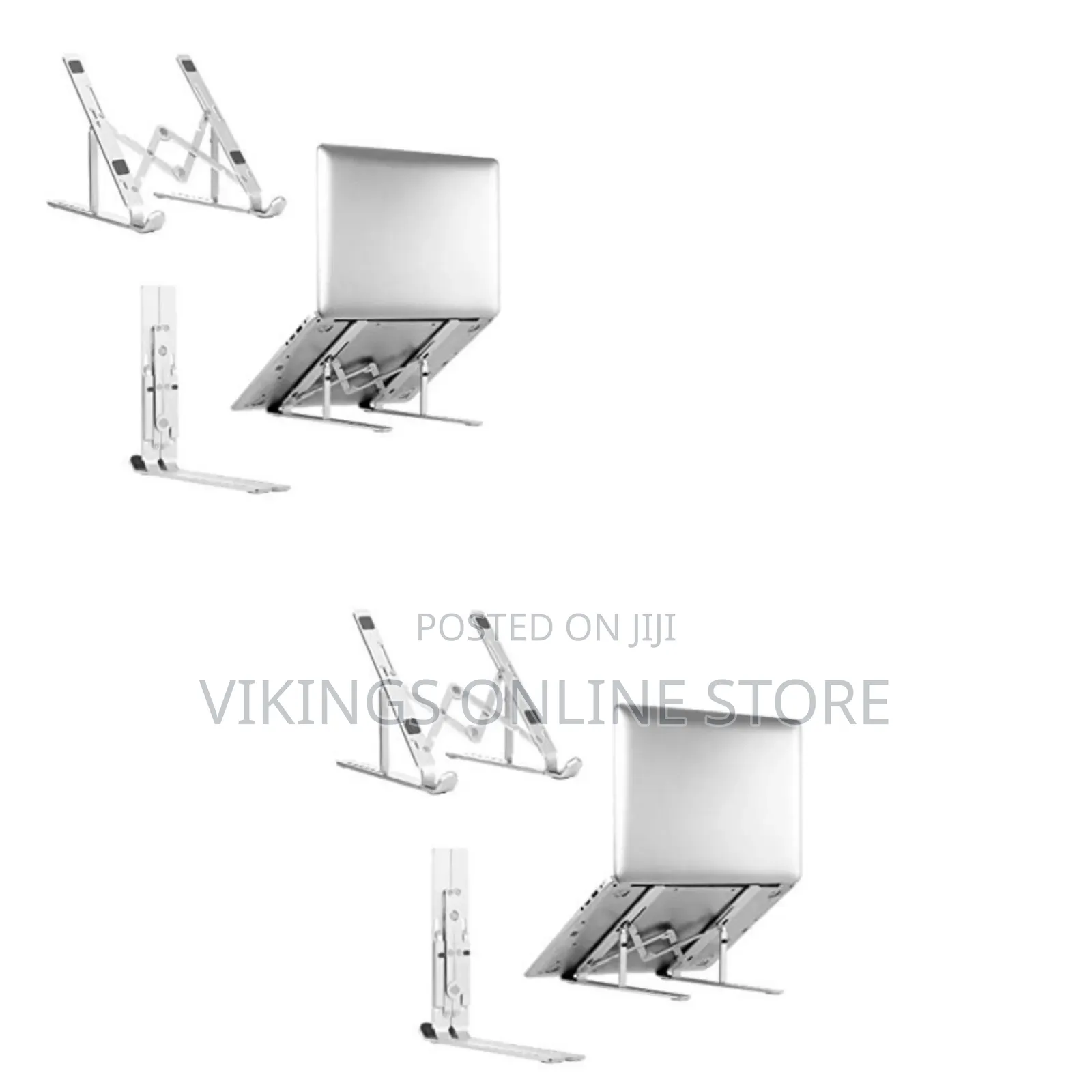7 Level Adjustable Portable Laptop Stand - Silver