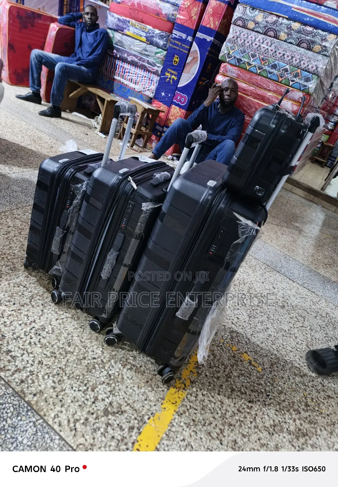 Executive Rubber Plastic Suitcases. 4pcs