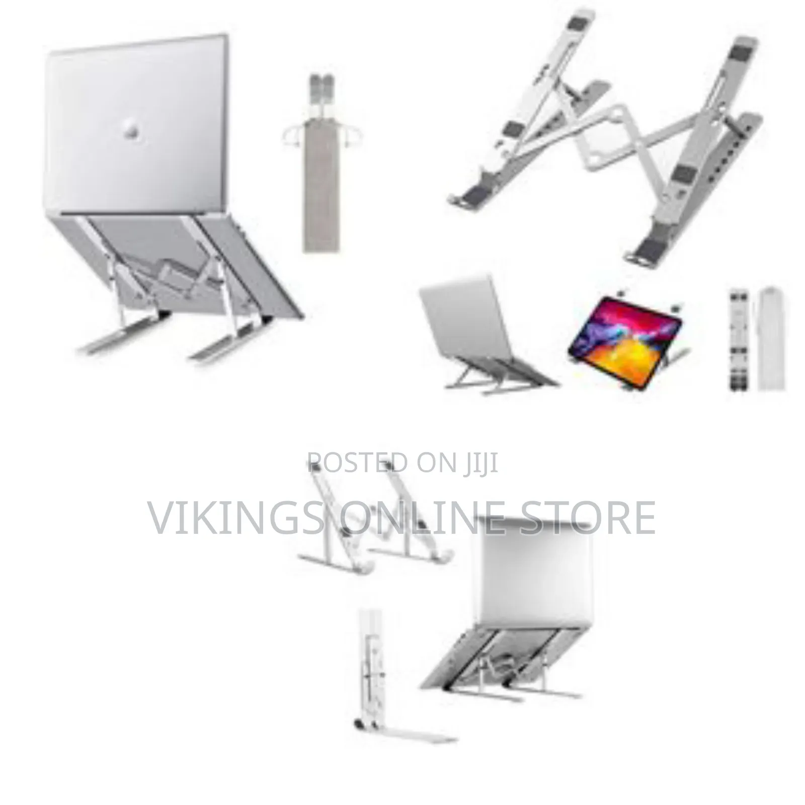 7 Level Adjustable Portable Laptop Stand - Silver