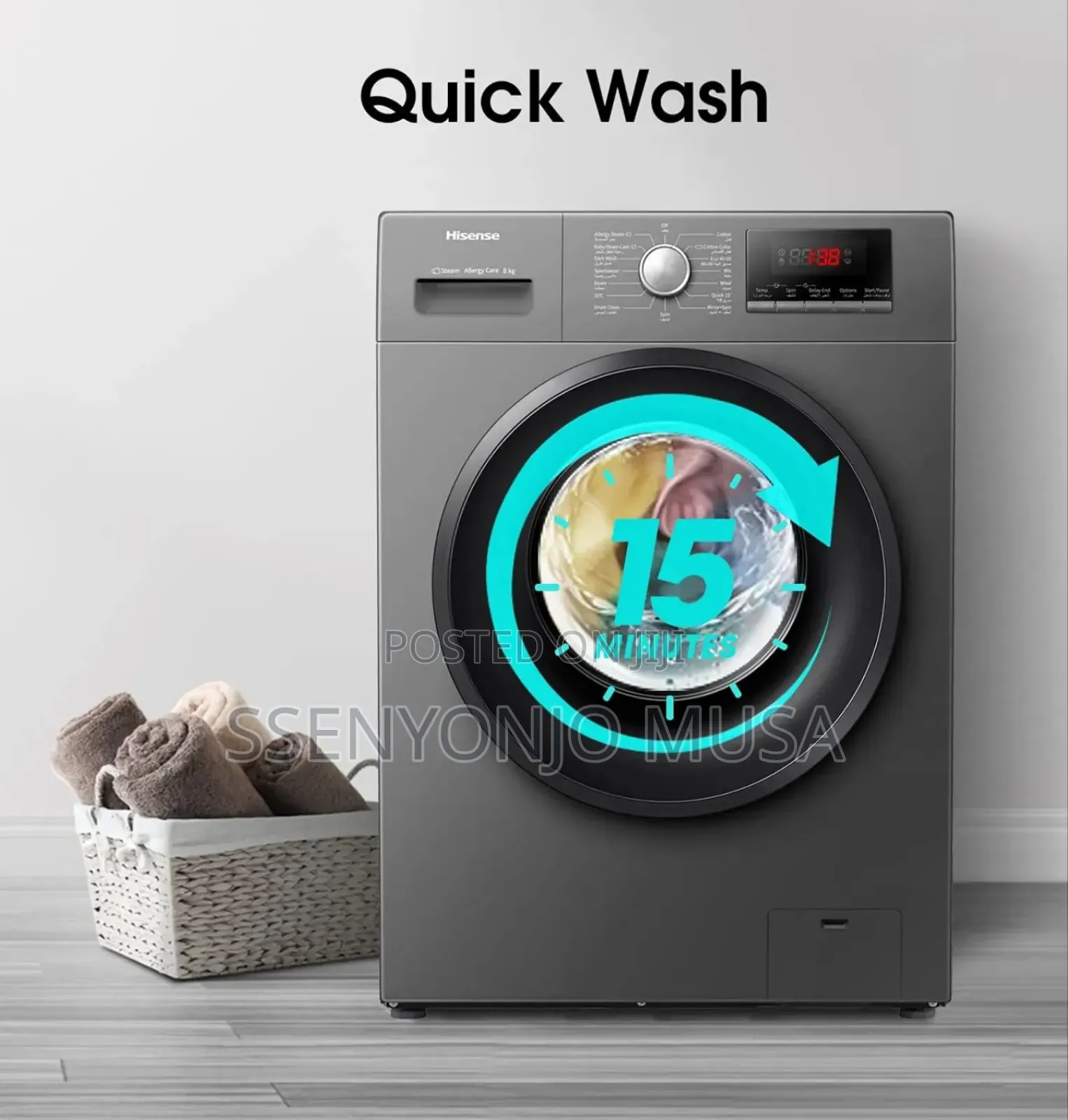 Hisense 8kg Automatic Front Load Washing Machine - Wfhv8012t
