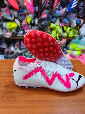 Puma Future Ultimate White Pink Turf Boots