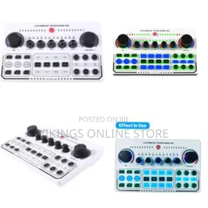 Professional Portable Mixer Recording Studio Live Sound Card Knob
