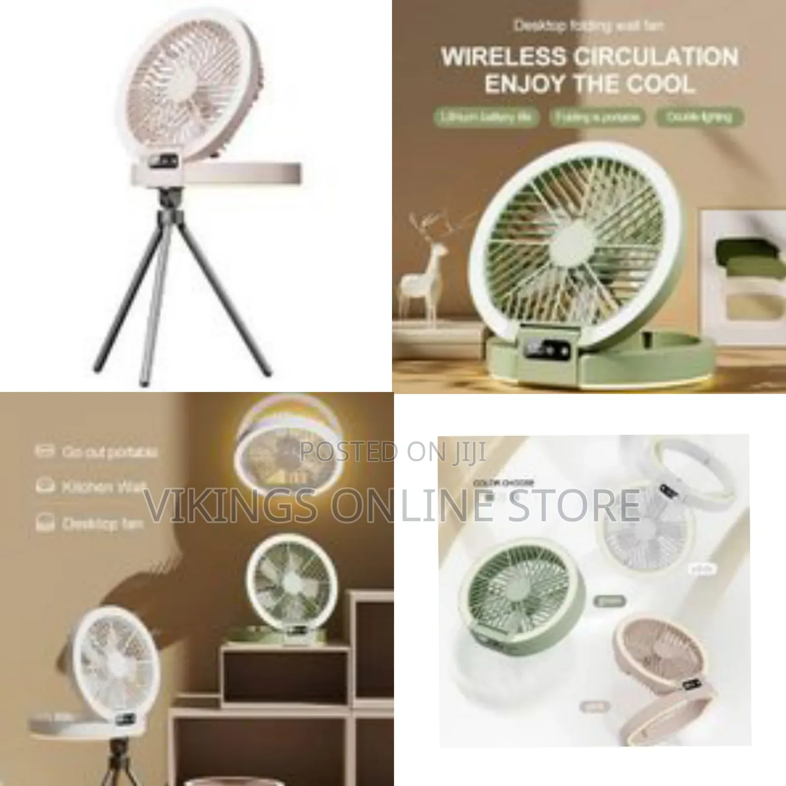 Foldable Desk Fan Quiet Table Fan Ultra-Thin - Usb Rechargeable