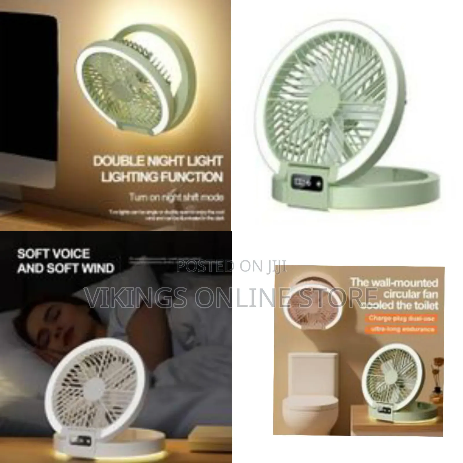 Foldable Desk Fan Quiet Table Fan Ultra-Thin - Usb Rechargeable