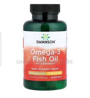 Omega 3 Fish Oil With Vitamin D, Lemon, 60 Softgels