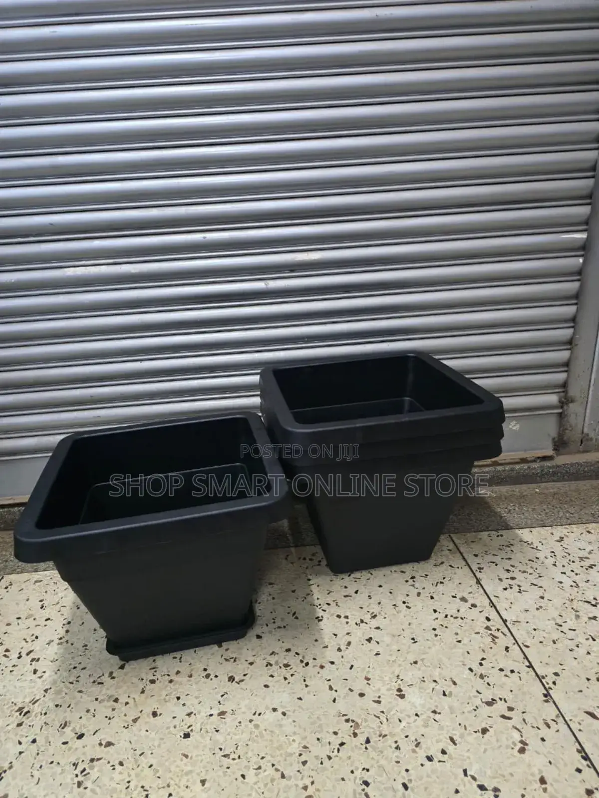 Black Tech Plastic Flower Pots Plastic Flower Pots
