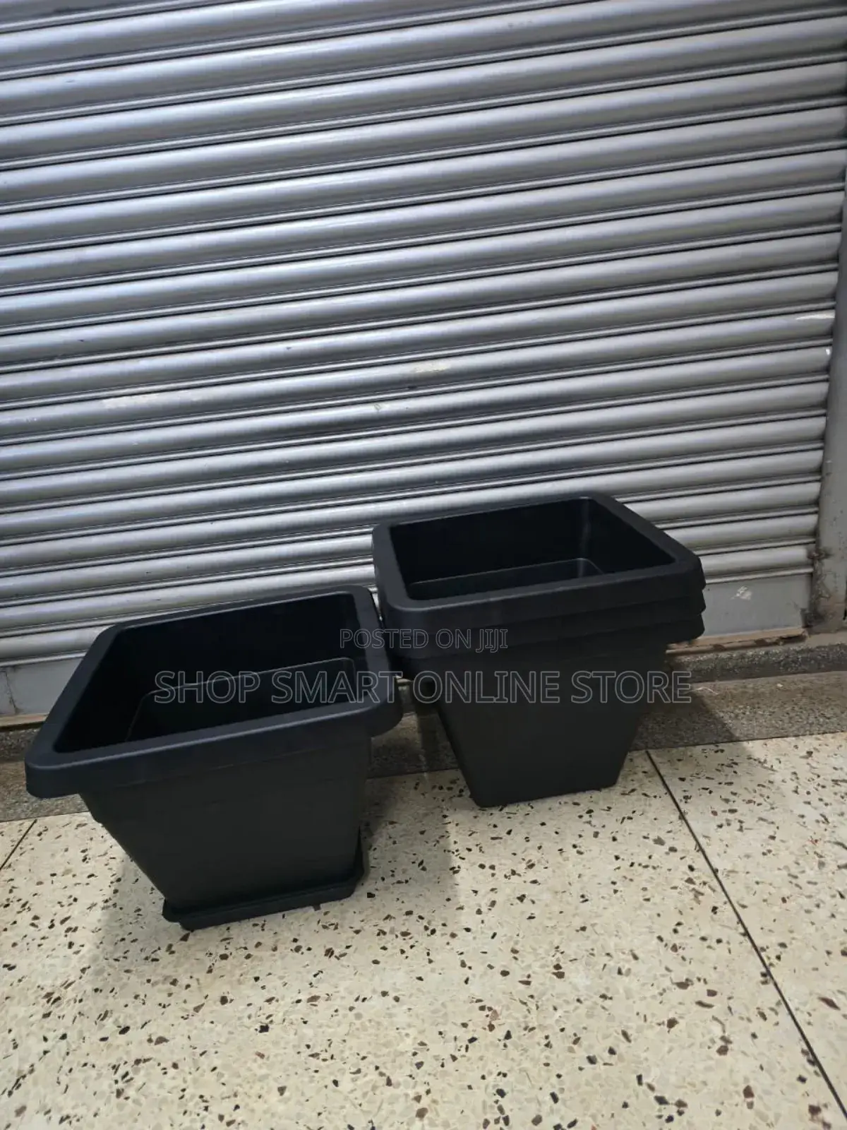 Black Tech Plastic Flower Pots Plastic Flower Pots