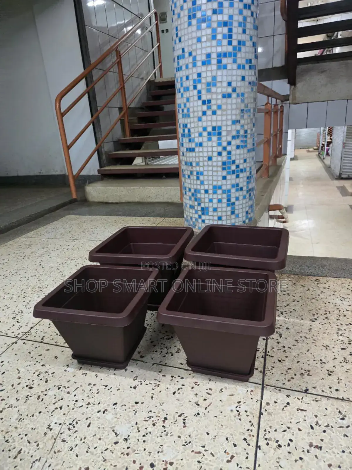 Coffee Plastic Flower Pots Plastic Flower Pots