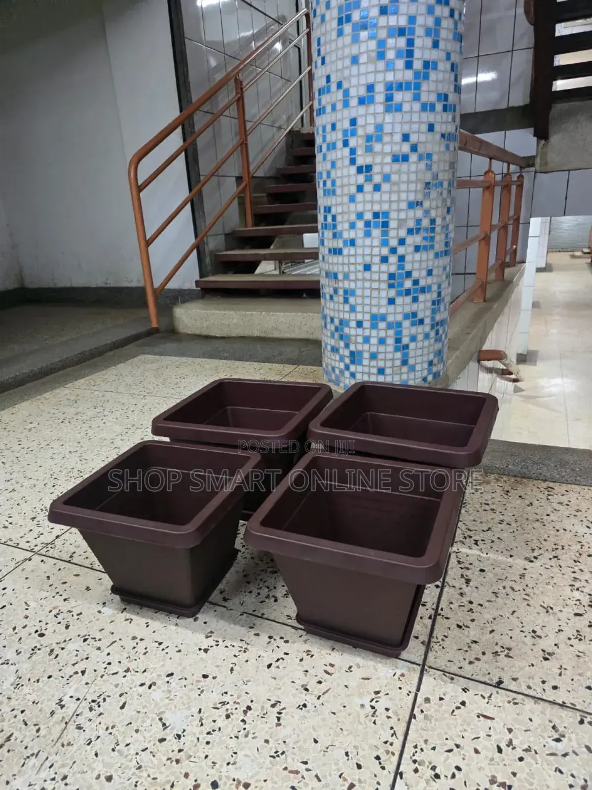 Coffee Plastic Flower Pots Plastic Flower Pots