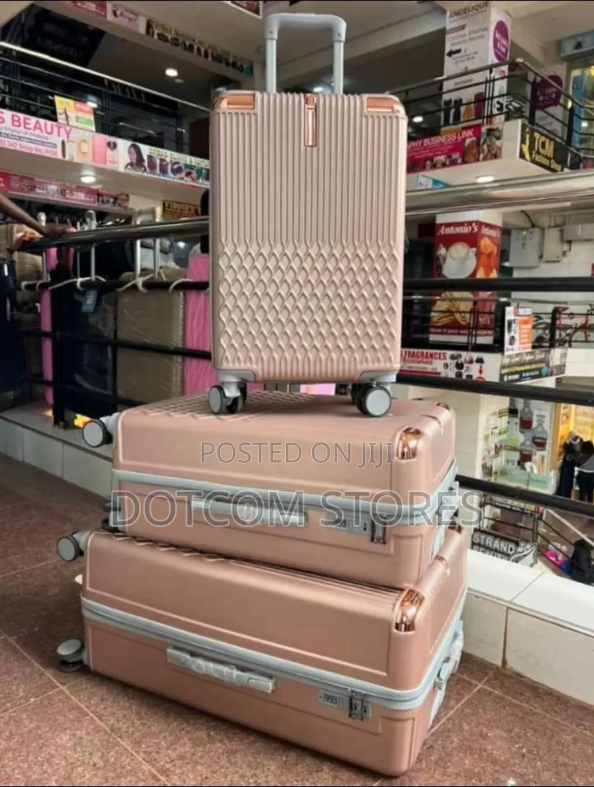 Rose Gold Hardshell Luggage Sets