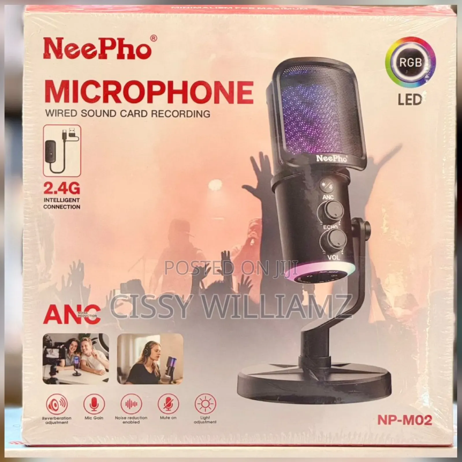 Gaming Microphone Desktop Usb/Type C Condenser Microphone