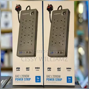 8 Way Extension Powerology 8ac Power Strip