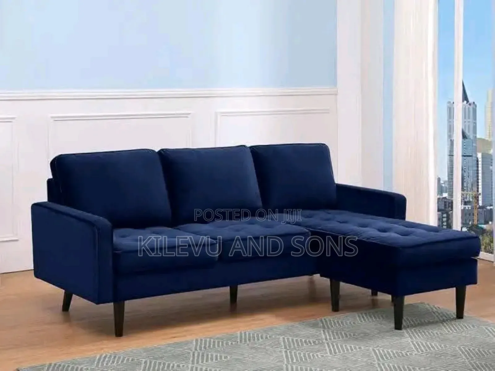 L Sofa Set With High Density Mattress