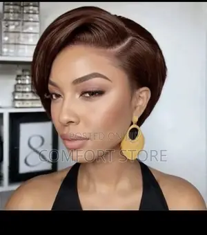 13*4 Coffees Brown Pixie Human Hair Wigs