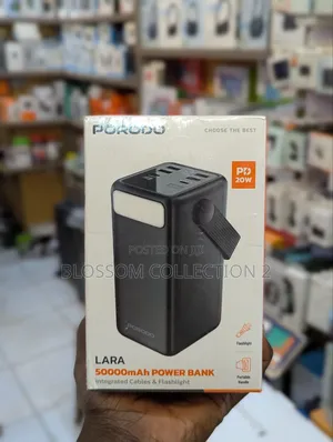 Porodo Lara 50000mah Powerbank With Integrated Cables