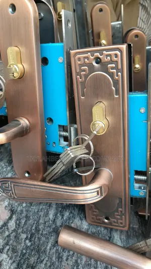Complete Quality Door Lock Set - Antique Copper Finish High Security