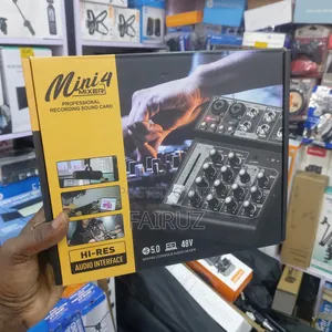 Mini 4 Mixer Professional Sound Recorder Card 48v
