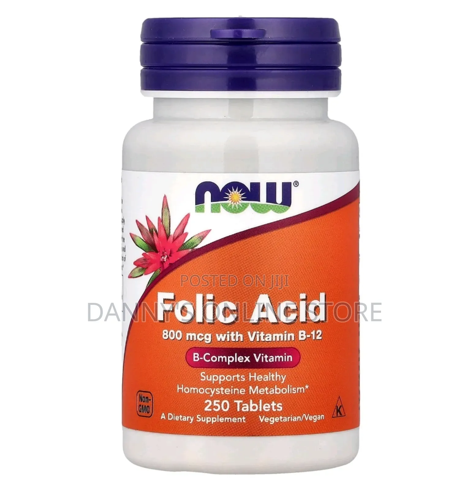 Folic Acid 800mcg With Vitamin B-12, 250 Tablets