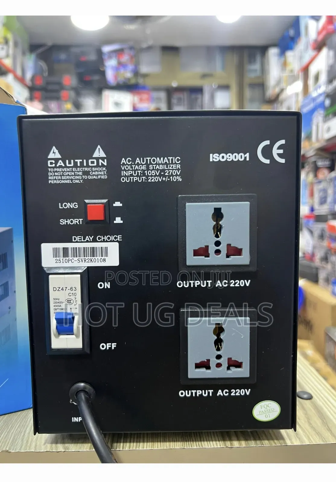 Ttn  Pc-svr2000va Automatic Voltage Stabilizer 2000w - Black
