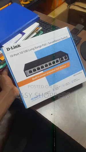 D-Link 10 Port Poe Switch Long Range Poe+ Surveillance Switch.